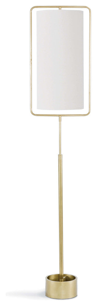 Geo Rectangle Floor Lamp (Natural Brass)