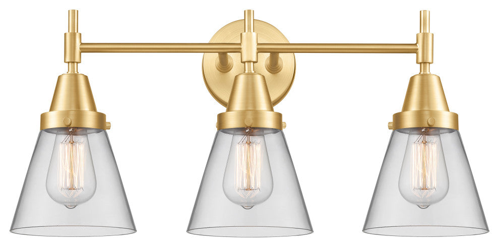 Innovations 447-3W-SG-G62-LED 3-Light Bath Vanity Light, Satin Gold