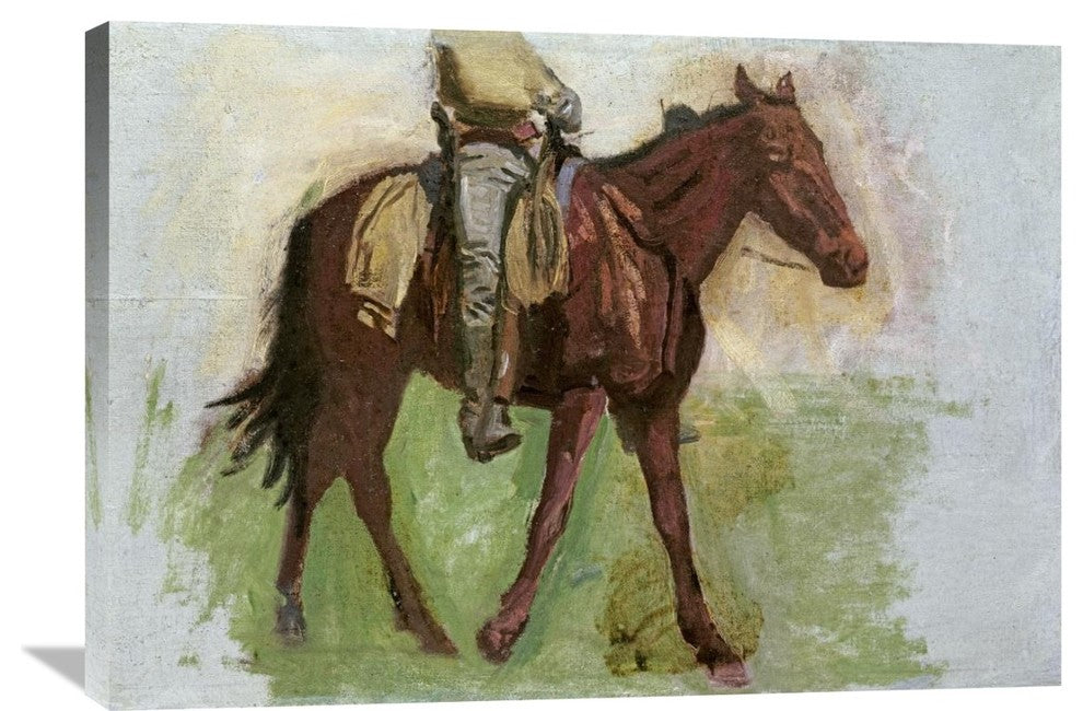 "Sketch For Cowboys In The Badlands" Artwork, 36" x 25"