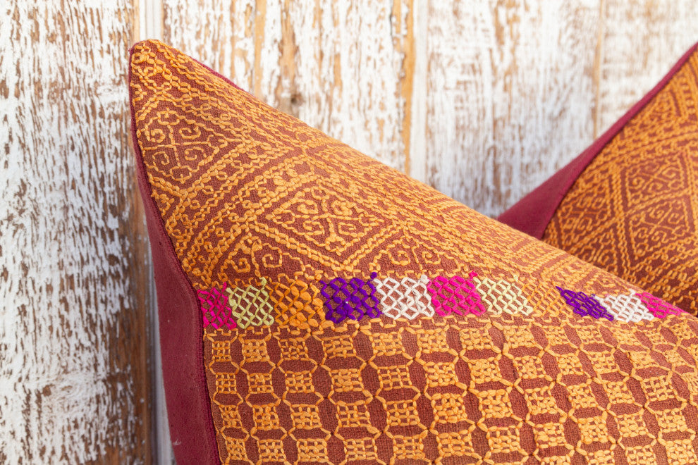 Bita Antique Indian Folk Pillow