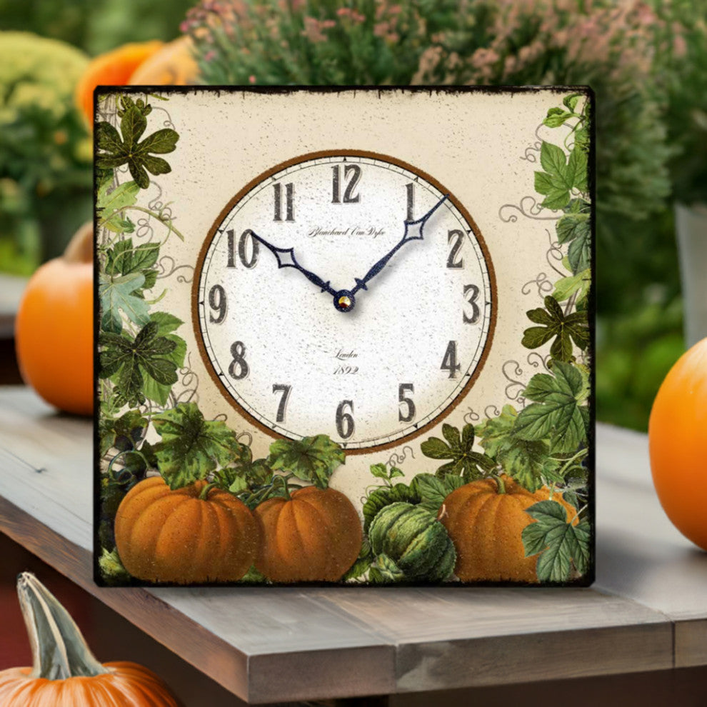 Antique-Style Pumpkin Wall Clock
