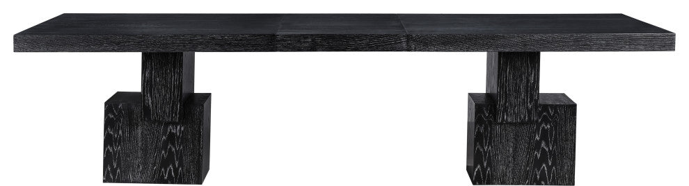 Anzio Oak Veneer Dining Table, Black