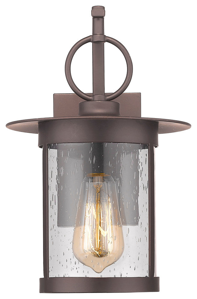 Griflet 1-Light Rubbed Bronze Outdoor Wall Sconce 12" High