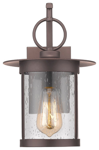 Griflet 1-Light Rubbed Bronze Outdoor Wall Sconce 12" High