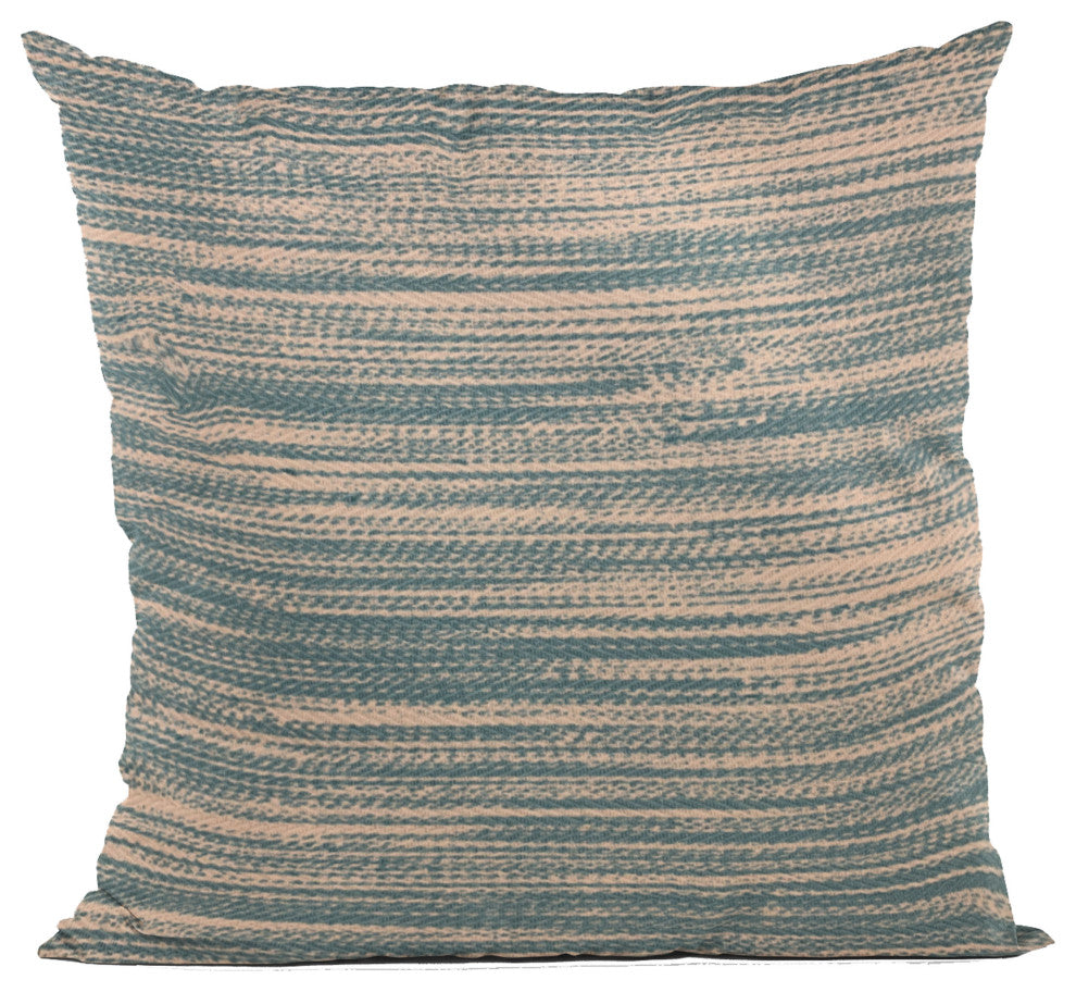 Plutus Blue Shower Stripe Luxury Throw Pillow, 22"x22"
