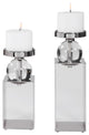 Lucian Candle or Candle Holder in Nickel