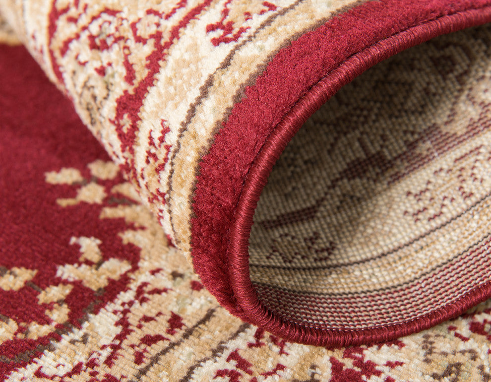 Unique Loom Red Louis Versailles 2'' 2 x 3'' 0 Area Rug