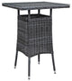 Modern Contemporary Urban Outdoor Patio Balcony Bar Table, Gray, Rattan