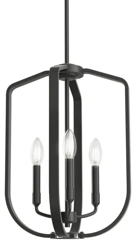 Ettore 14"W 3-Light Pendant Light Fixture by Kichler Black Steel Finish