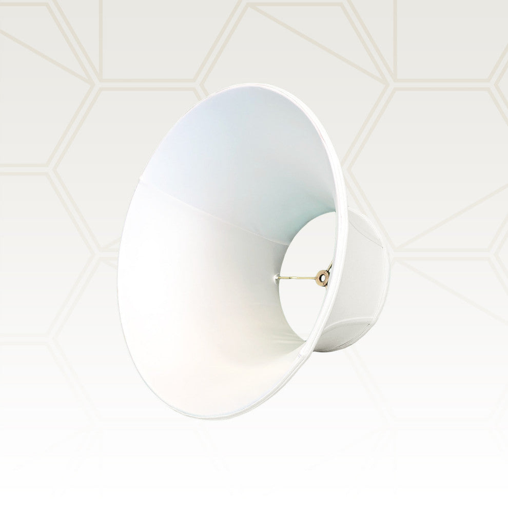 Royal Designs Shallow Bell Basic Lamp Shade, Linen White, 6x13x8.5