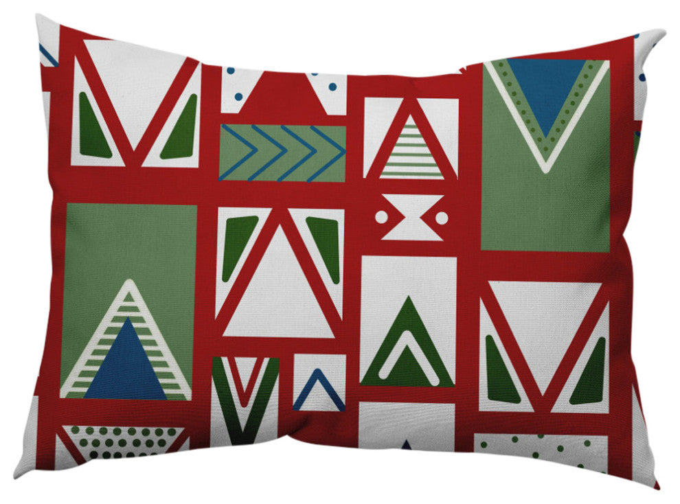 Merry Susan Decorative Throw Pillow, Bright Red, 14"x20"