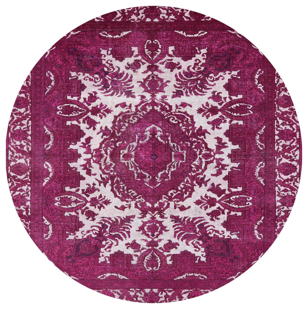 Ahgly Company Indoor Round Mid-Century Modern Area Rugs, 3' Round