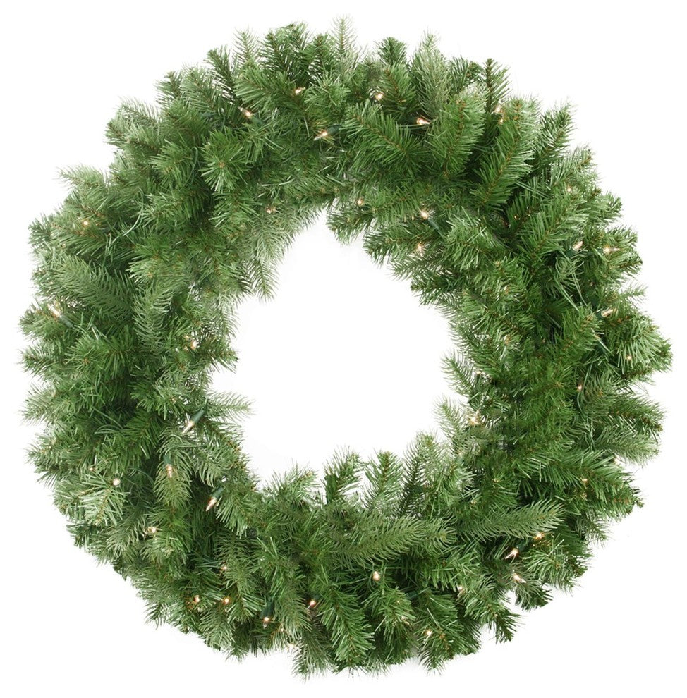 30" Pre-Lit Noble Fir Artificial Christmas Wreath, Clear Lights
