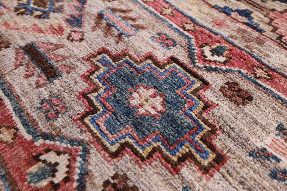 2' 8" X 10' 2" Runner Khorjin Super Kazak Handmade Rug Q10053