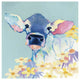 "Bessie with Flowers on Teal" Digital Paper Print by Avery Tillmon, 20"x20"