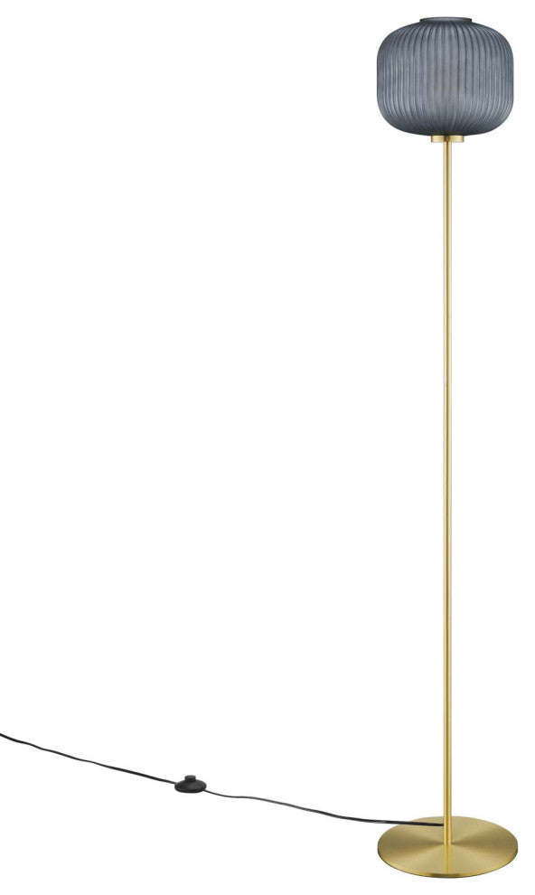 Floor Lamp Light, Gold, Glass, Modern, Mid Century Cafe Bistro Hospitality