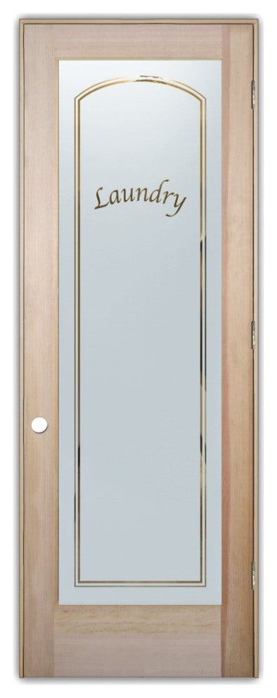 Laundry Door - Classic Arched - Douglas Fir (stain grade) - 36" x 80" - Knob...