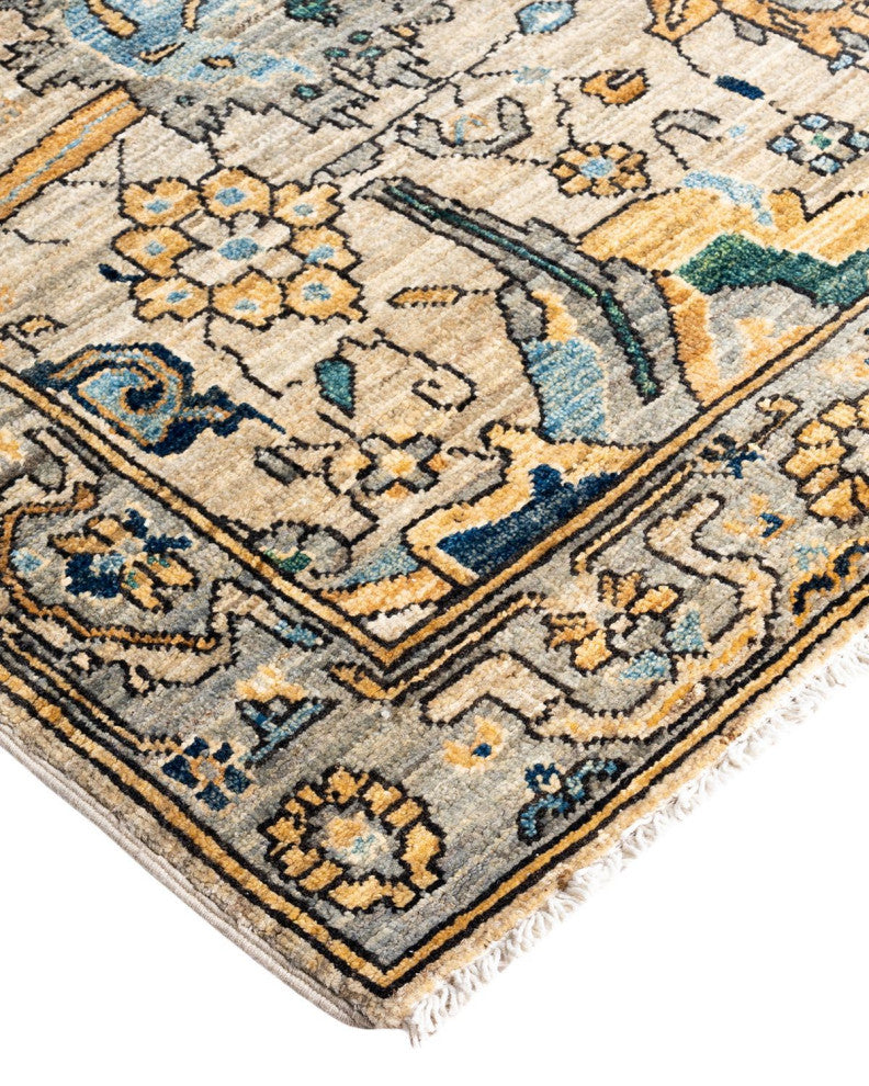 Serapi One-of-a-Kind Hand-Knotted Area Rug Light Gray, 3' 11" x 6' 0"