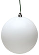 Vickerman 4.75" White Matte Ball Ornament, 4-Pack
