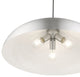 Amador 3 Light Brushed Aluminum With Polished Chrome Accents Large Pendant