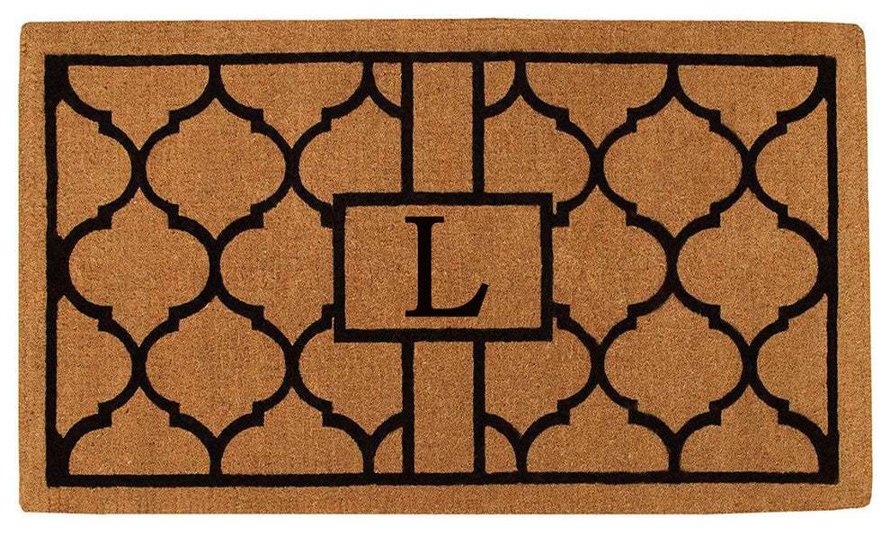 Pantera Monogram Doormat, Extra-Thick 2'x3', Letter L