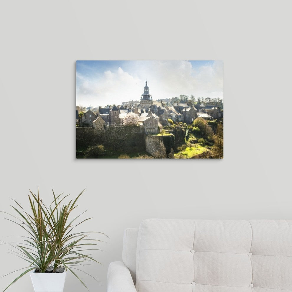 "Moncontour, Brittany" Wrapped Canvas Art Print, 24"x16"x1.5"