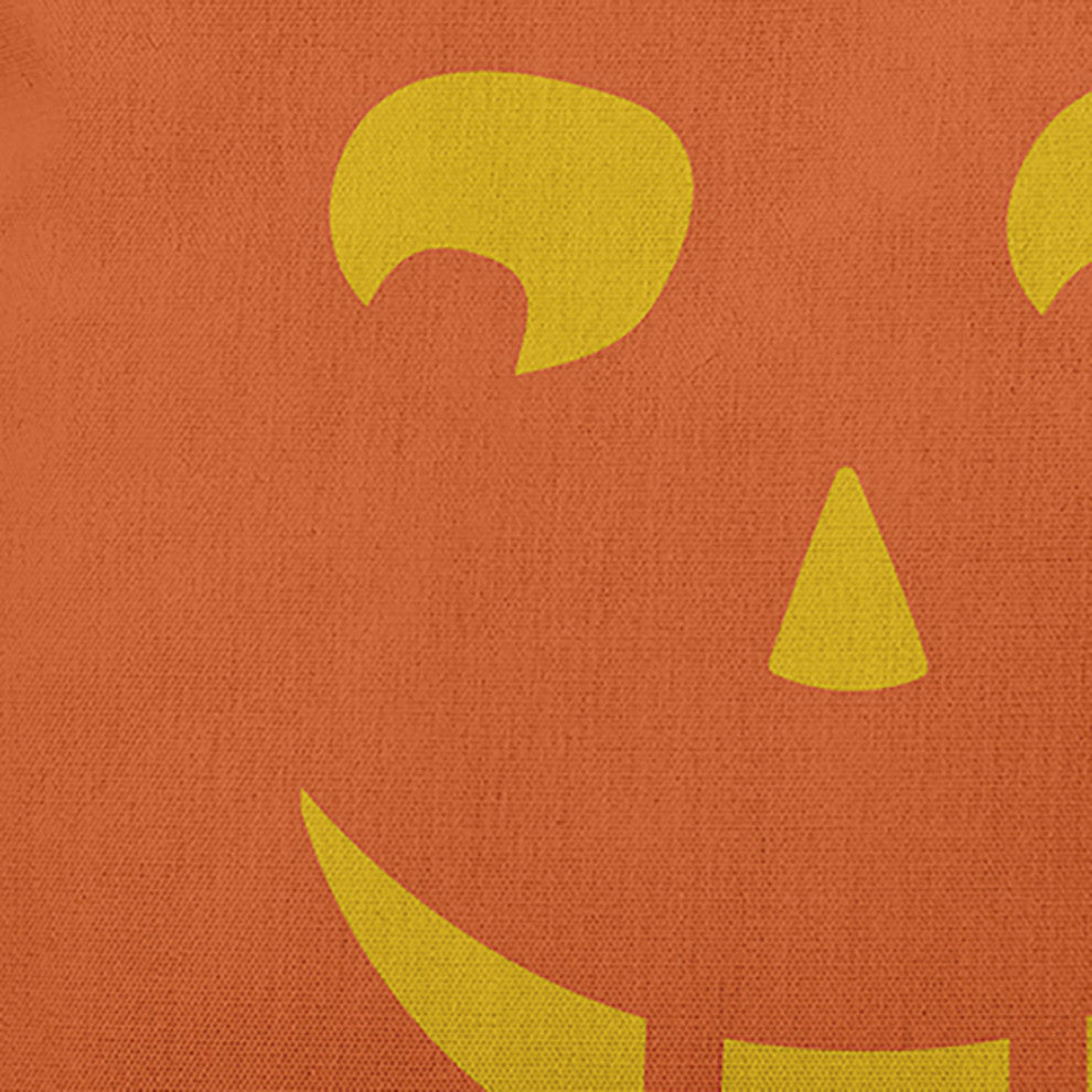 Halloween Jack-O-Lantern Left Accent Pillow, Nutmeg, 16"x16"