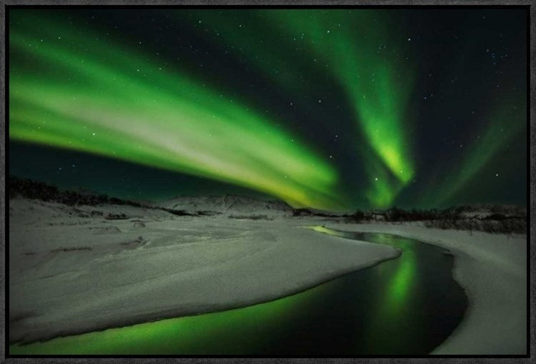 "Night Poem" Framed Canvas Giclee by Brin Ingibergsson-Bragi, 23x16"
