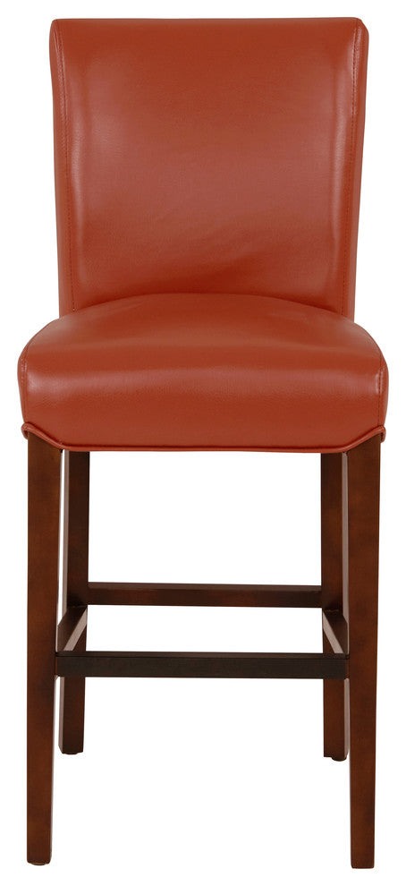 Milton Fabric Stool, Pumpkin, Counter Stool, Bonded Leather