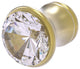 Carolina Crystal Cabinet Knob, Satin Brass