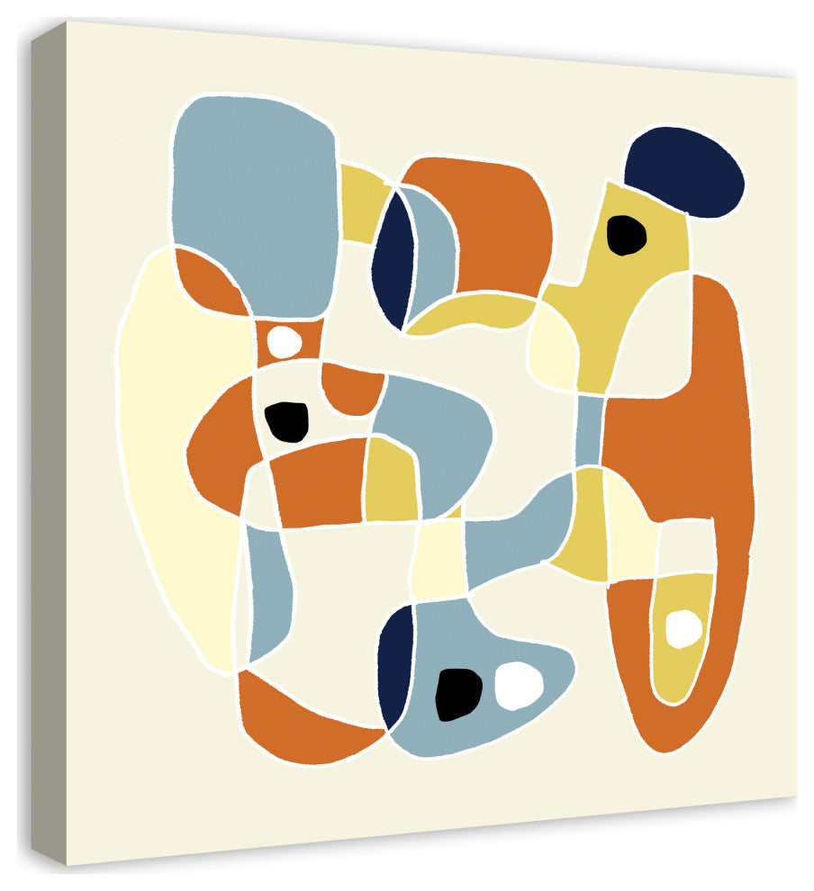 Mid Century Jumble 24x24 Canvas Wall Art