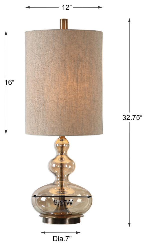 Uttermost Formoso Amber Glass Table Lamp