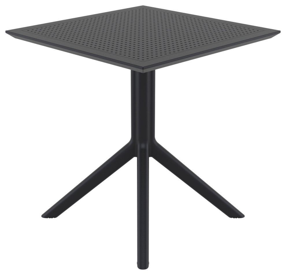 Sky Square Table 27 inch Black