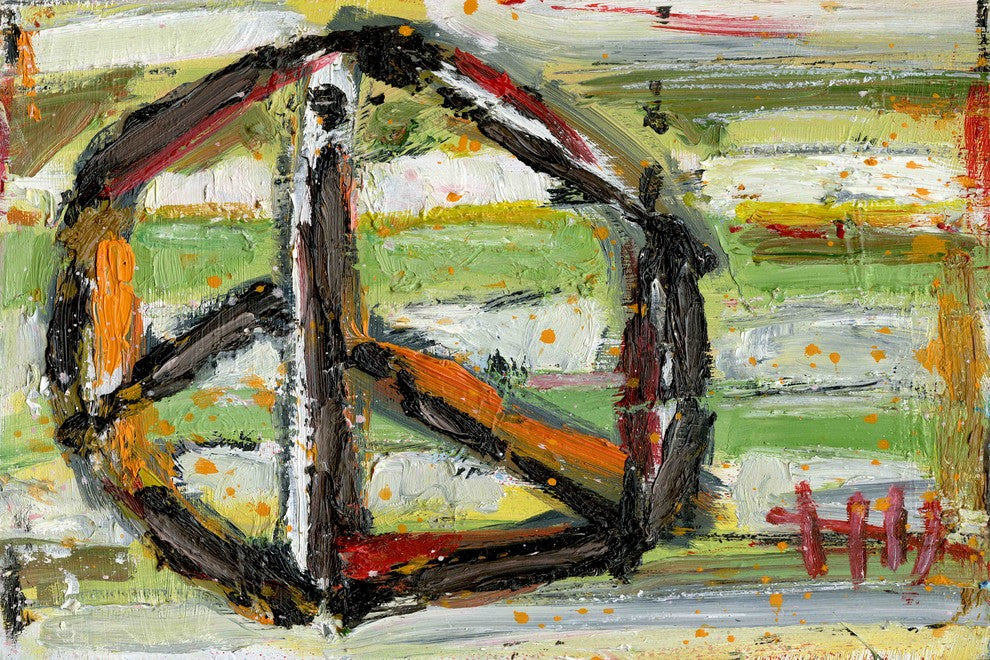 "Green Peace" Painting Print on Canvas by Tori Campisi