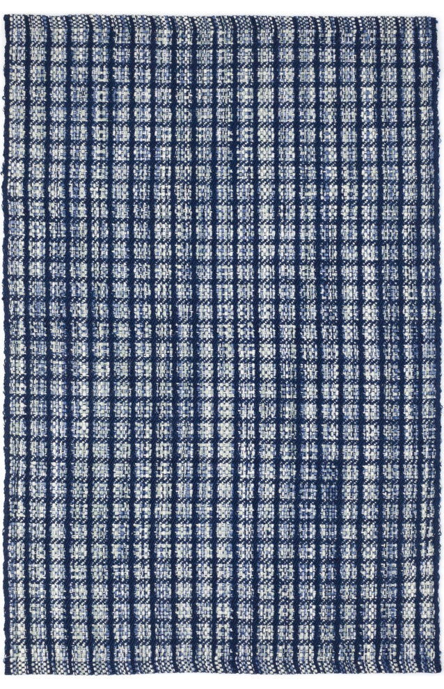 Dash & Albert Coco Blue Handwoven Indoor/Outdoor Rug, Blue, Runner-2'6" x 8'