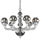 Elegant Lighting Prescott Collection Chandelier, Silver Shade