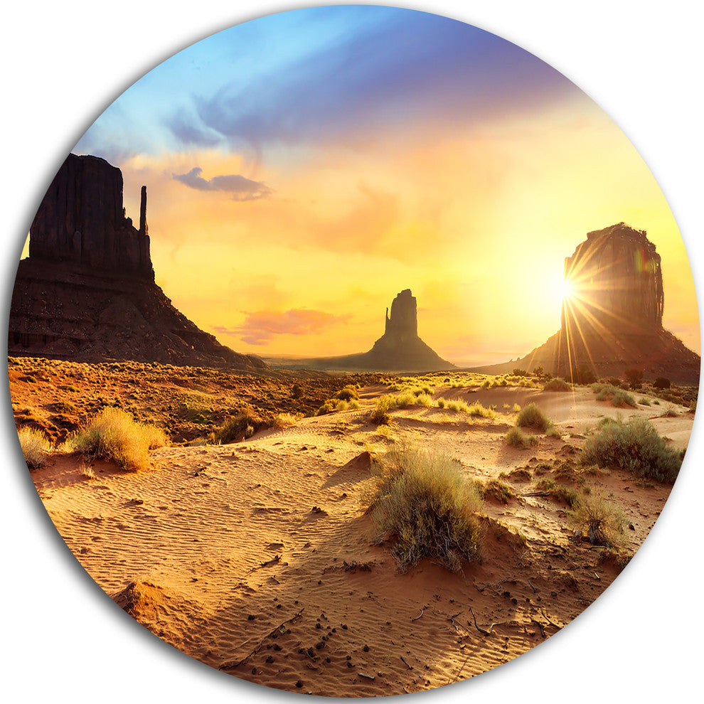 Monument Valley Landscape, Photo Disc Metal Wall Art, 36"