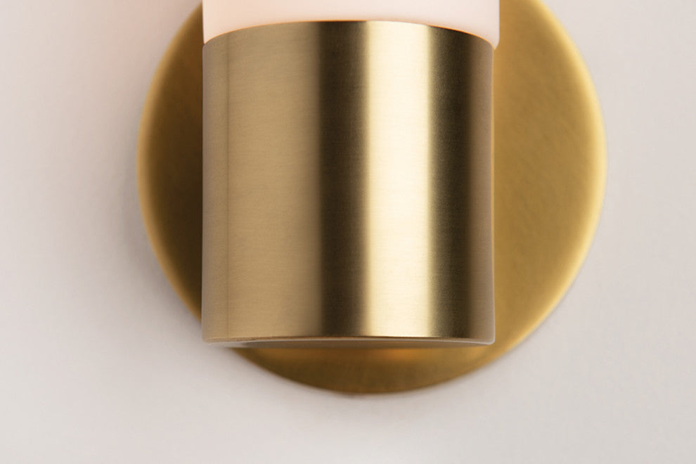 Lola Wall Sconce, Aged Brass Finish