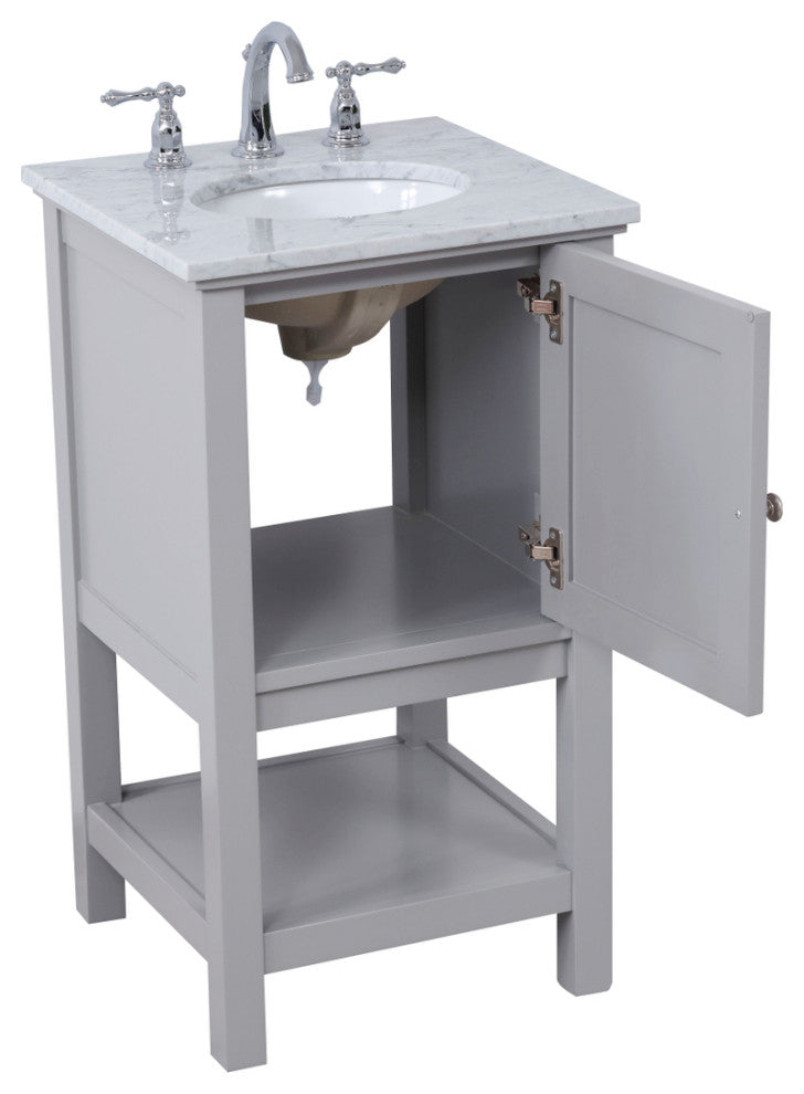 Matilda 19" Single Bathroom Vanity Set, Gray
