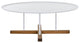 Sini Round Coffee Table, White Top With White Painted Rods