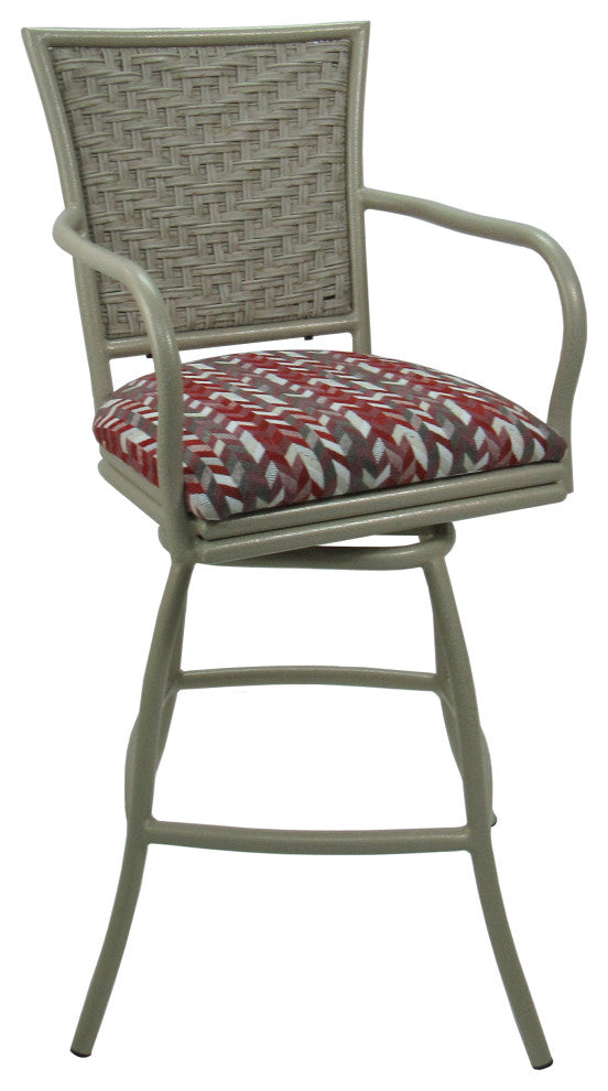 Set of 3, Outdoor/Indoor Erin Counter/Bar Stool, Simi Desert Rose on Beige, 30"