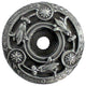 Jeweled Lily Back Plate, Antique Pewter