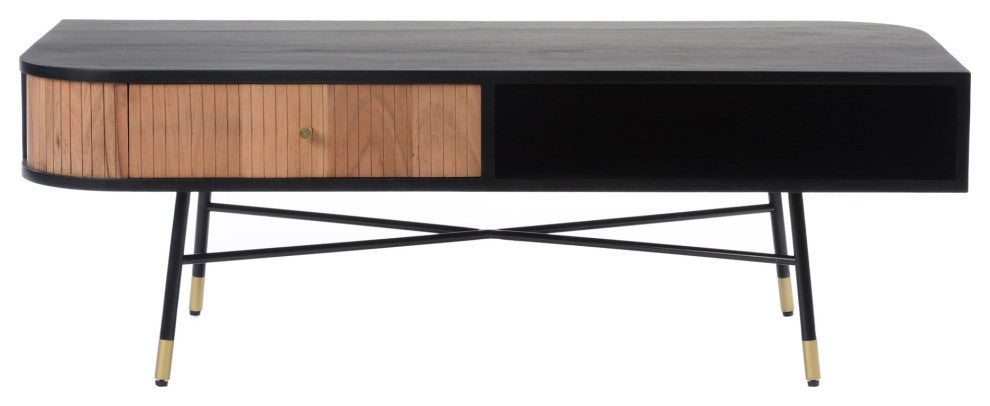 Mid - Century Modern Bezier Coffee Table - Black