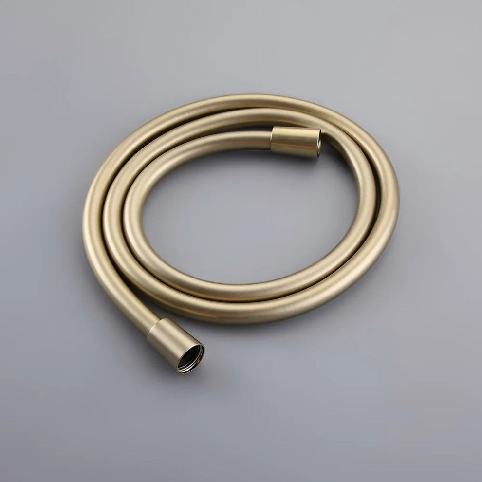 Modern Waterfall Freestanding Bathroom Bathtub Faucet Floor Mount Tub Filler, Brushed Gold