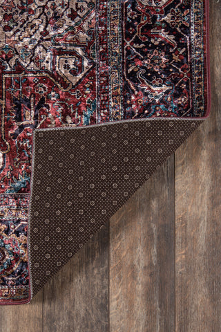 Momeni Karachi Polyester Burgundy Area Rug 5'x8'