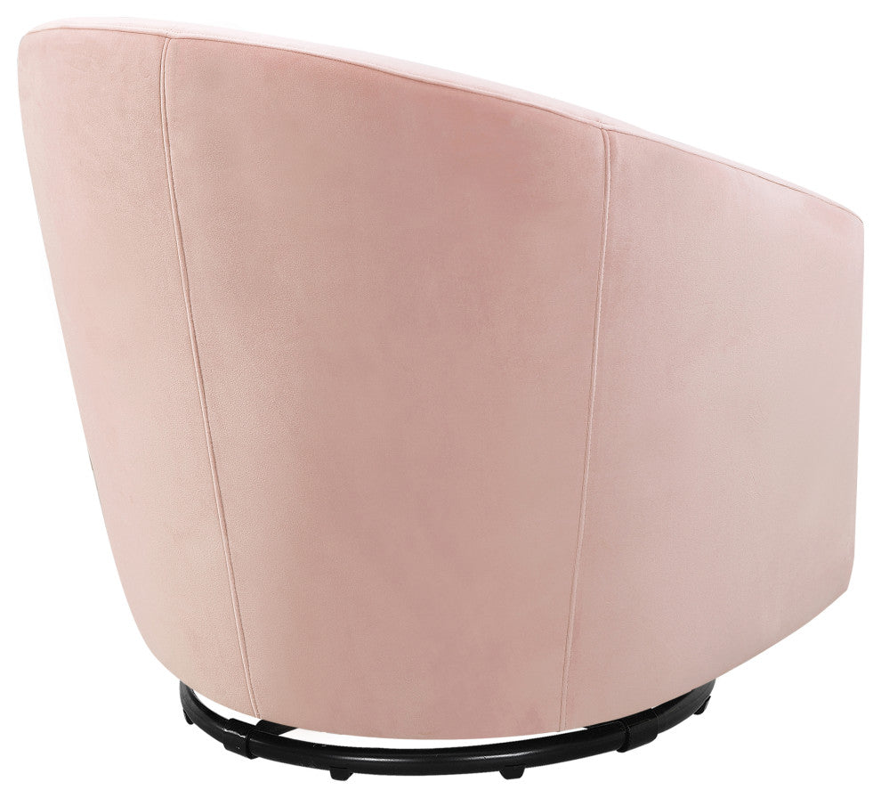 Madison Swivel Glider, Blush Pink Velvet