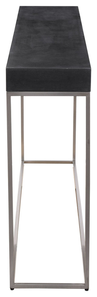 Uttermost Jase Black Concrete Console Table