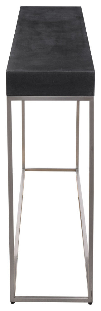 Uttermost Jase Black Concrete Console Table