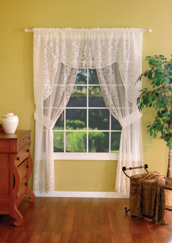 Eloquence 72"x38" Swag, White
