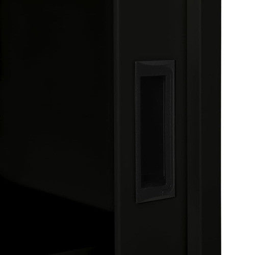 vidaXL Storage Cabinet Buffet Cabinet Sideboard Accent Cabinet Black Steel